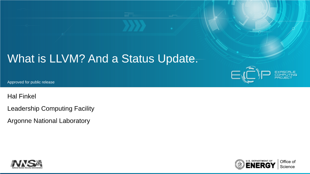 What Is LLVM? and a Status Update