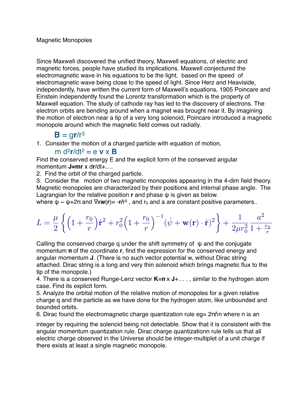 Magnetic Monopoles