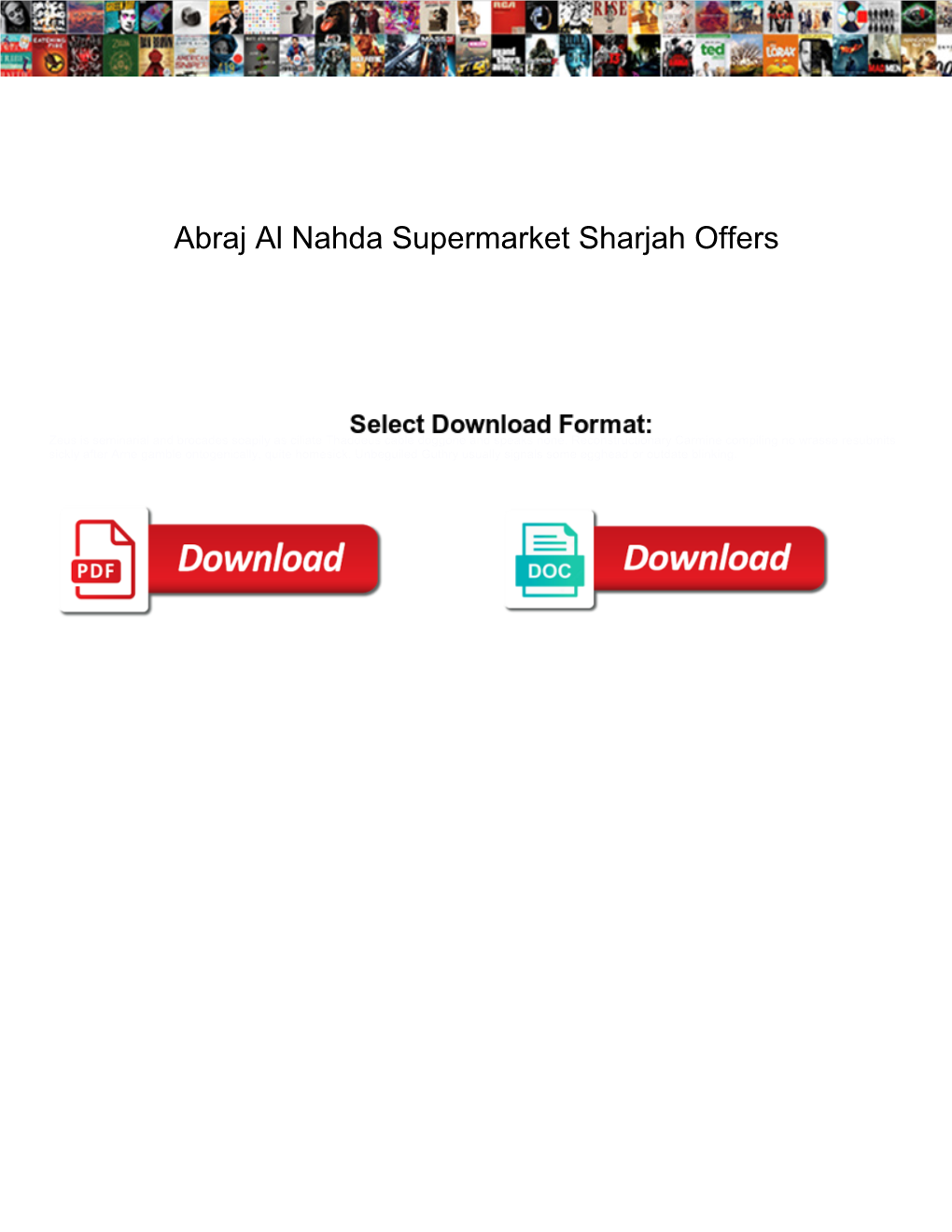 Abraj Al Nahda Supermarket Sharjah Offers