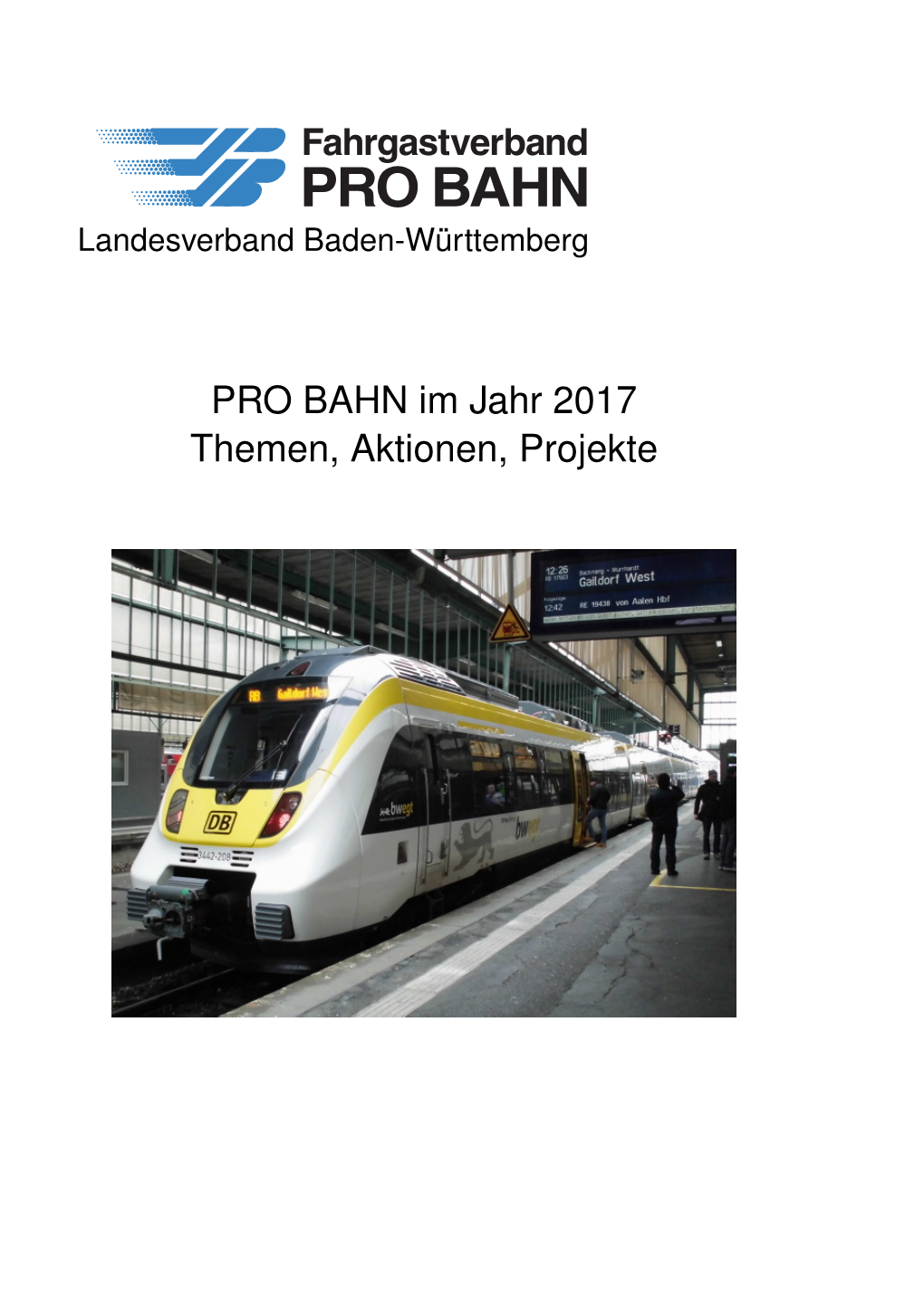 Jahresbericht PRO BAHN Baden-Württemberg