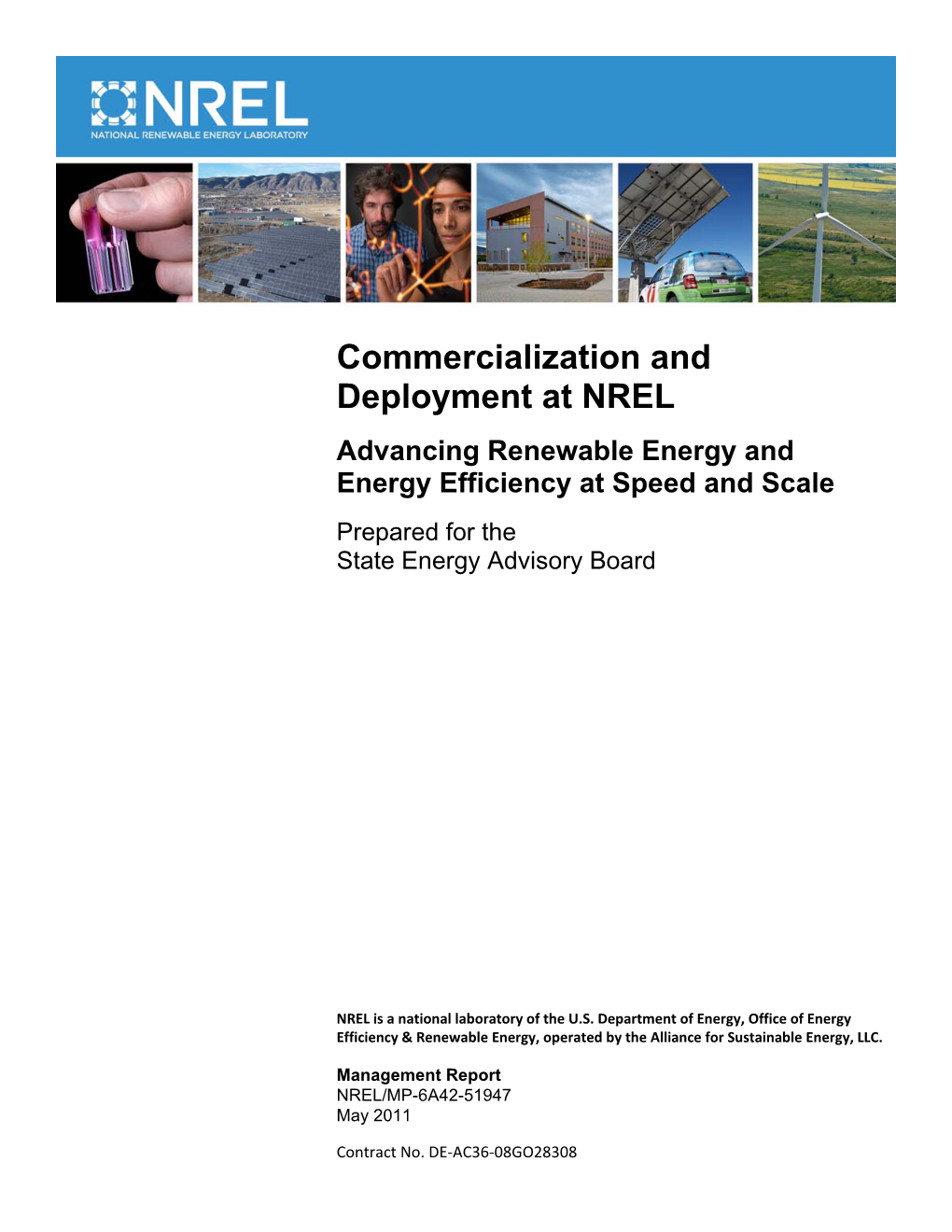 Commercialization and Deployment at NREL: Advancing Renewable