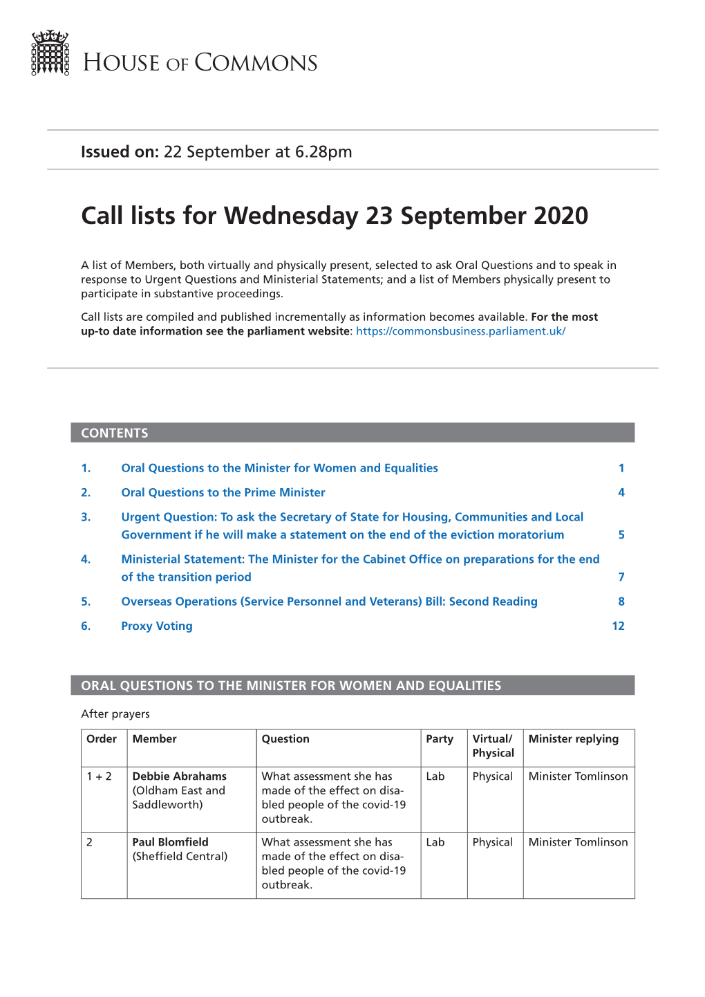 View Call List PDF File 0.07 MB