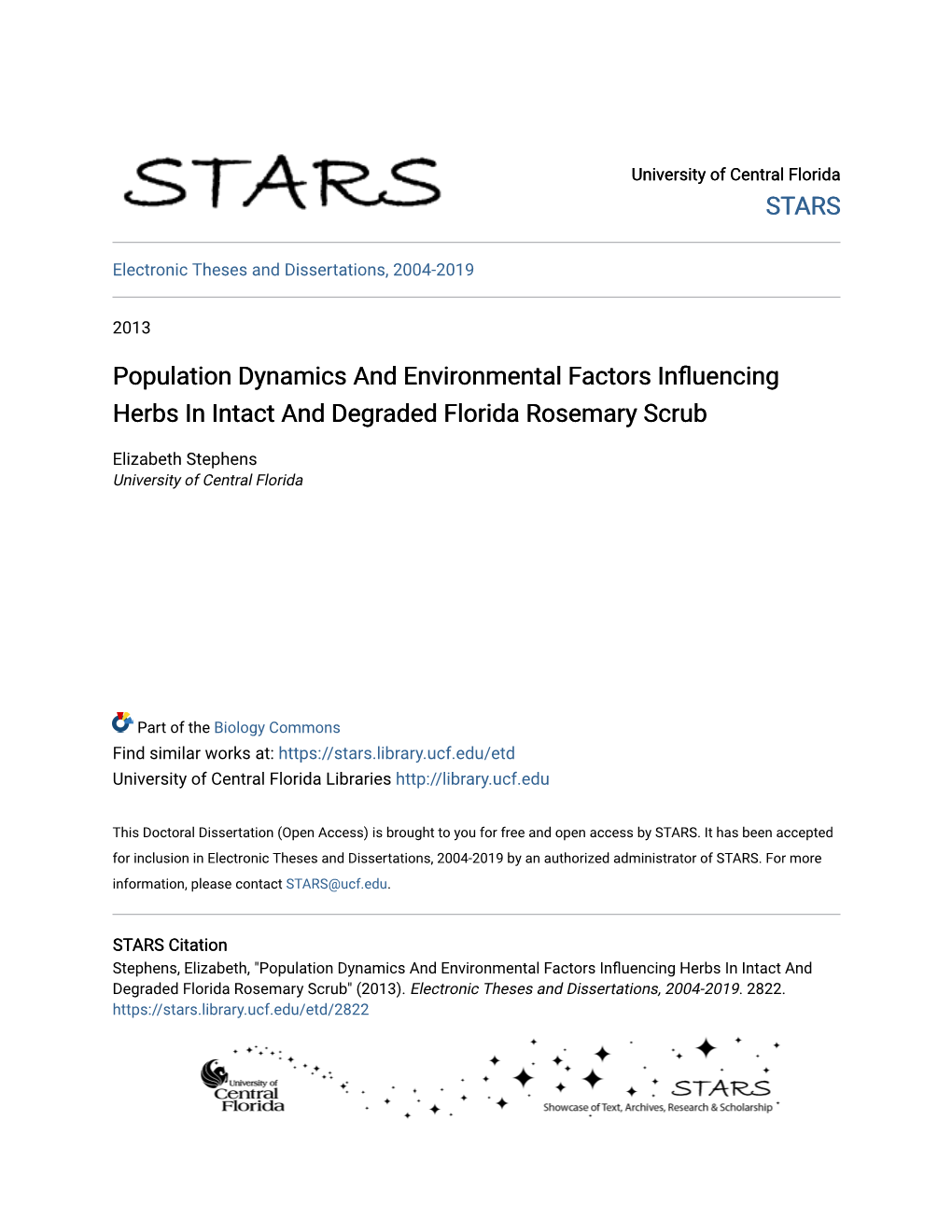 Habitat and Microsite Influence Demography of Two