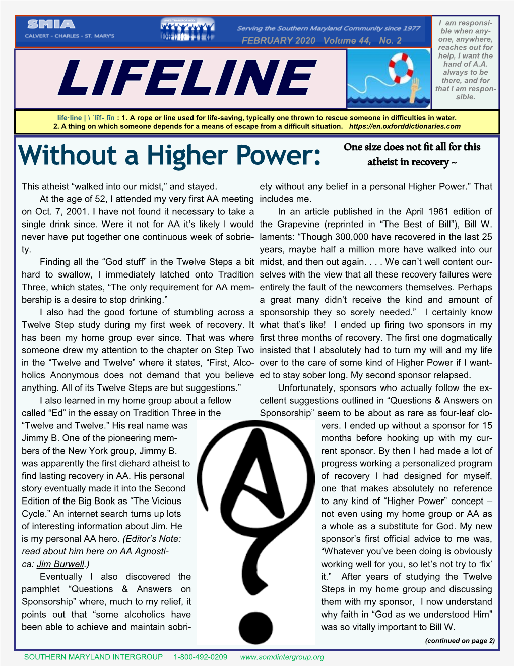 Feb 2020 Lifeline