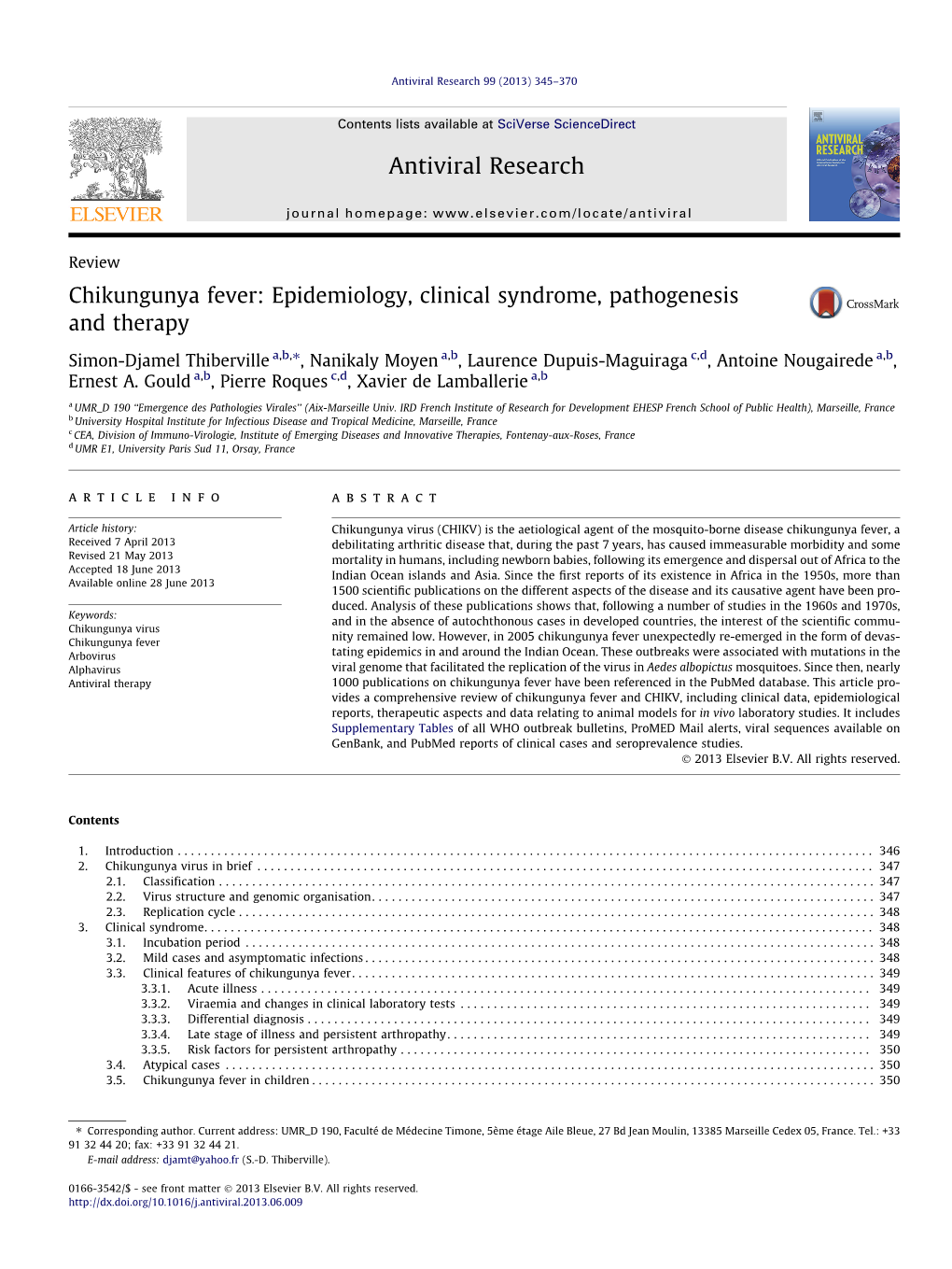 Chikungunya Fever: Epidemiology, Clinical Syndrome, Pathogenesis