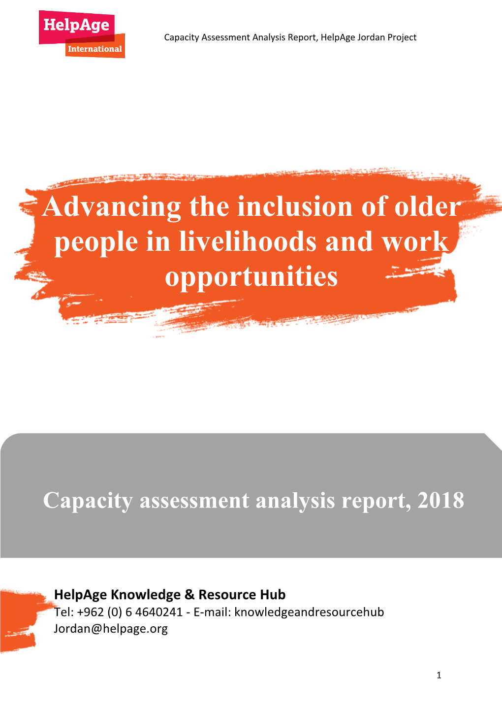 Advancing the Inclusion of Older People in Livelihoods and Work Opportunities