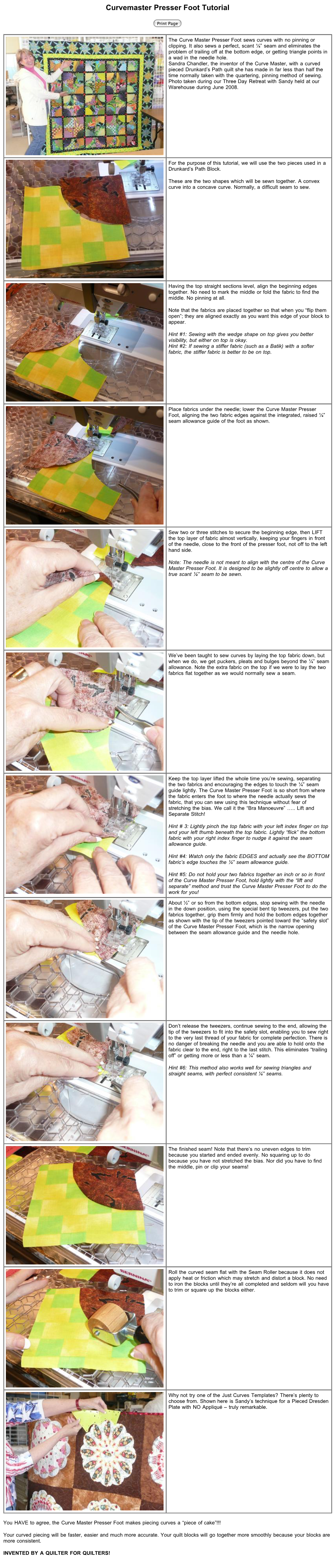 Curvemaster Presser Foot Tutorial