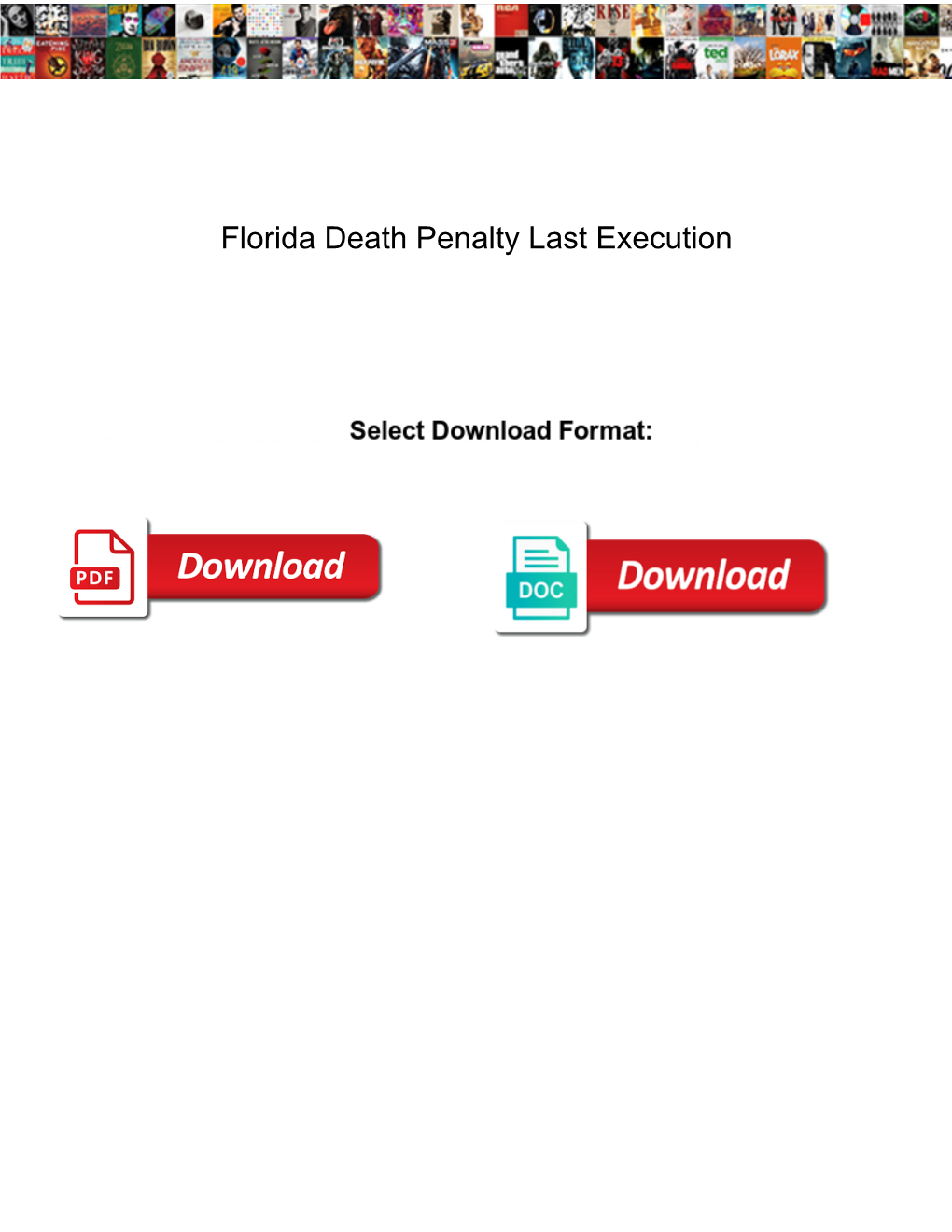 Florida Death Penalty Last Execution