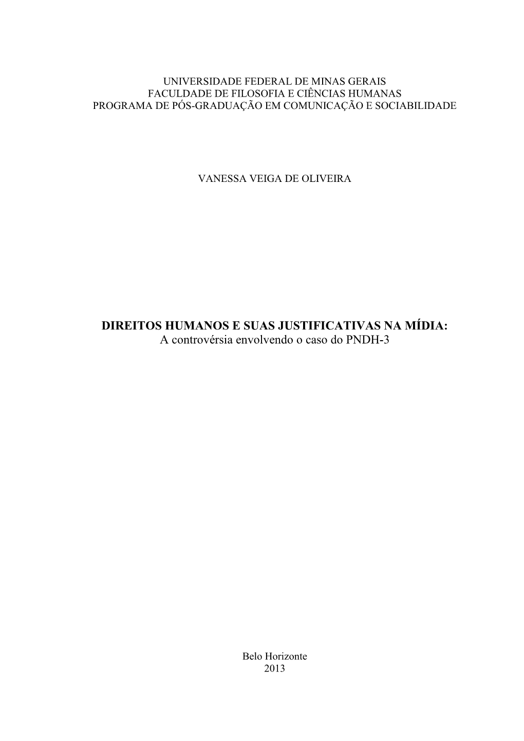 A Controvérsia Envolvendo O Caso Do PNDH-3