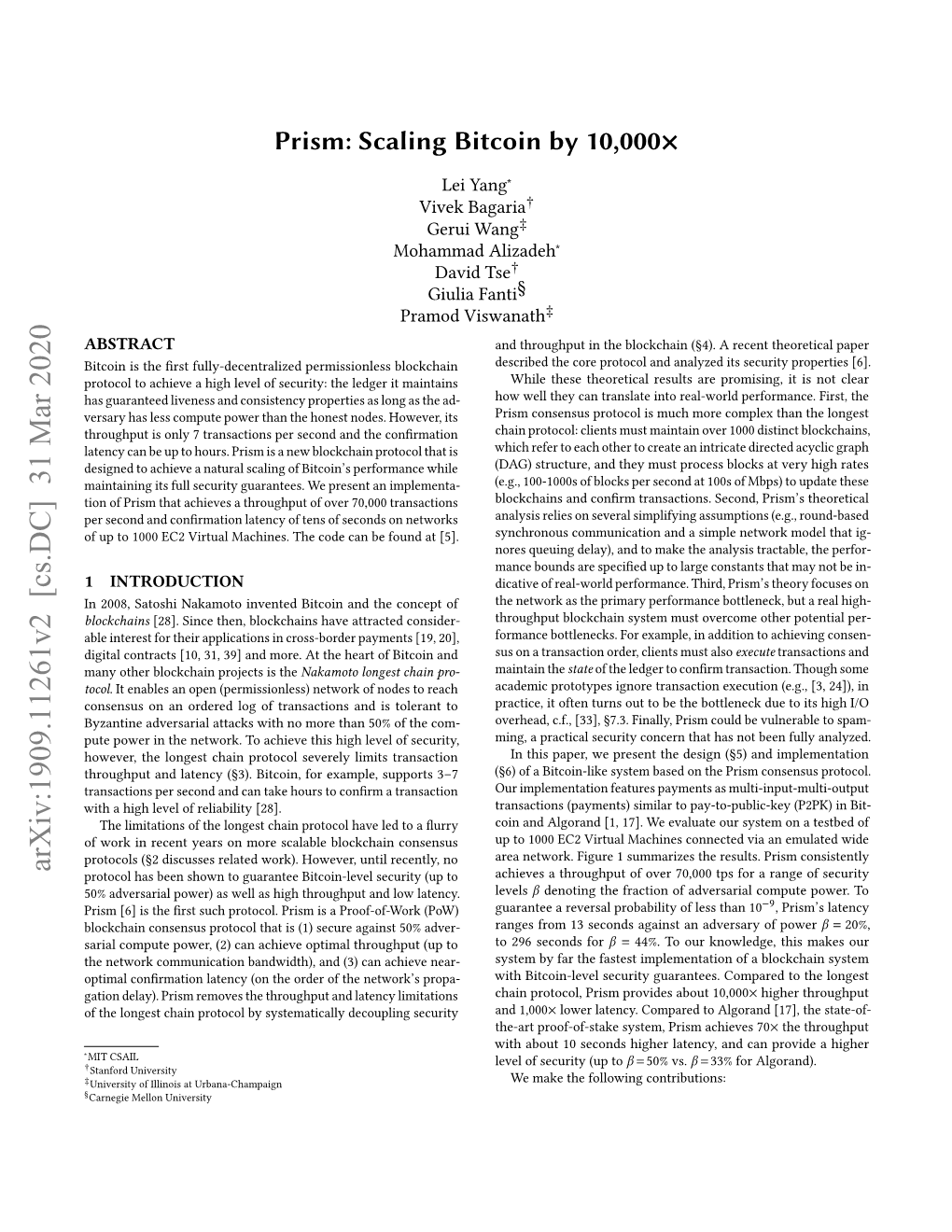 Prism: Scaling Bitcoin by 10000