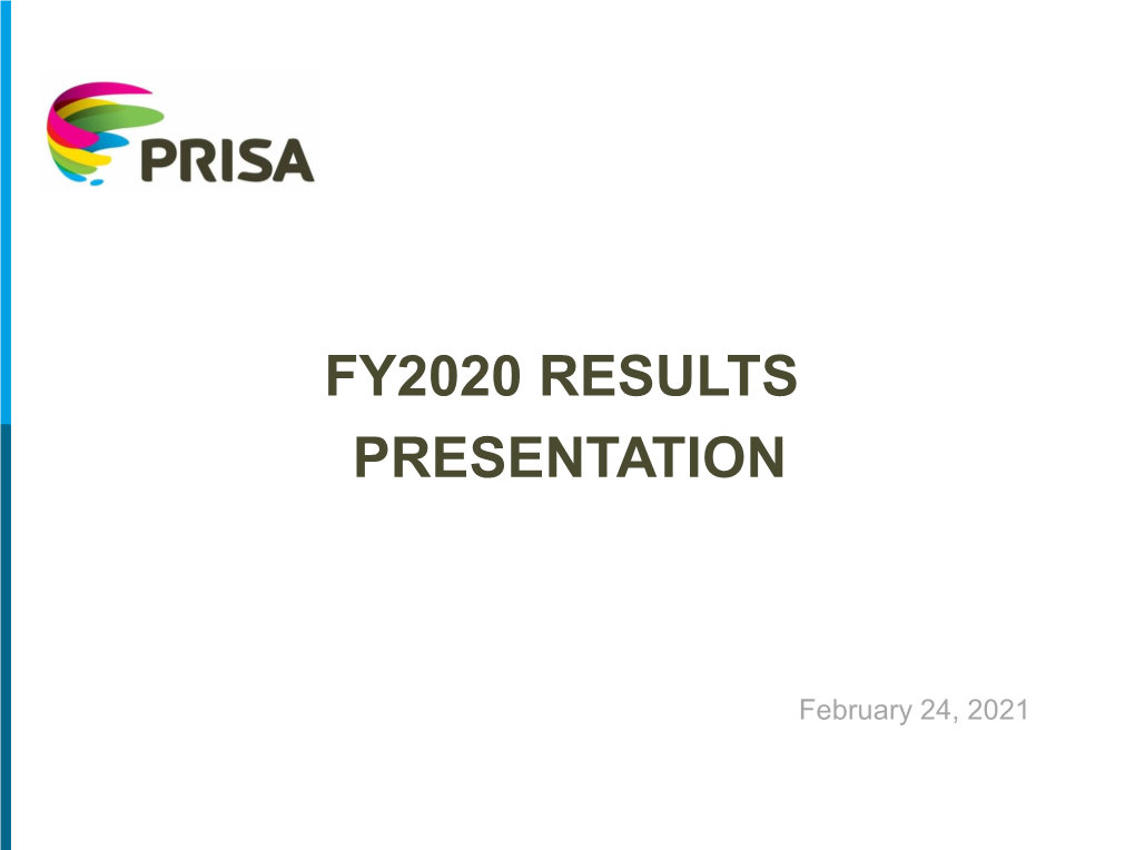 Fy2020 Results Presentation