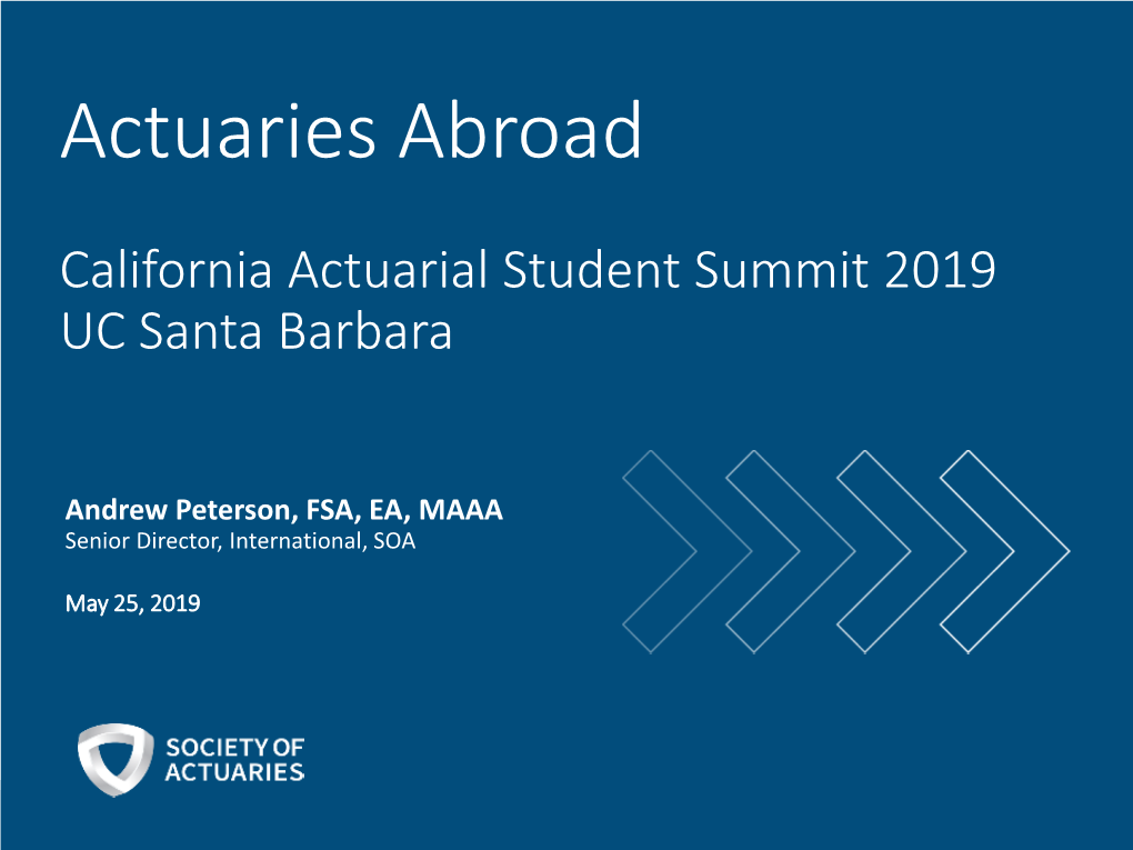 Actuaries Abroad