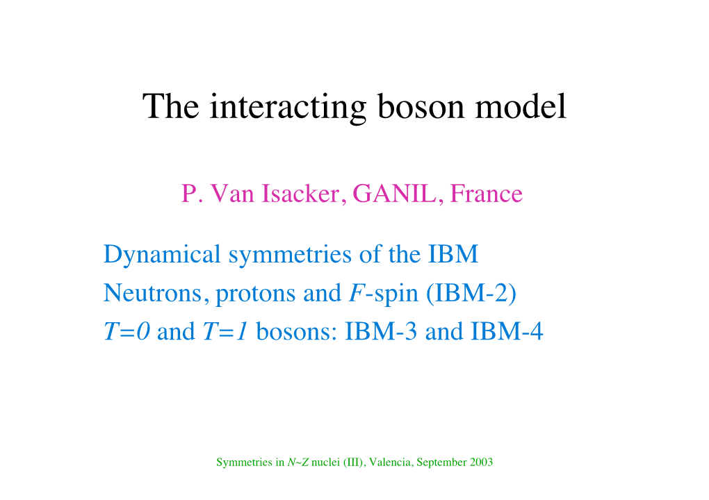 The Interacting Boson Model