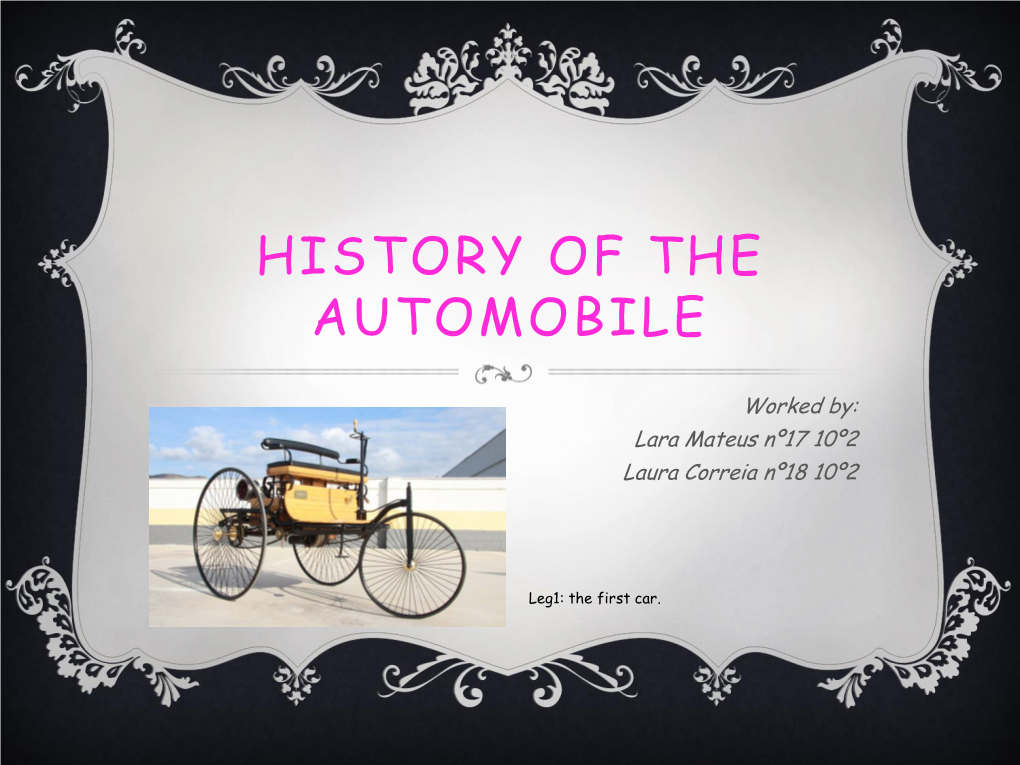 History of the Automobile