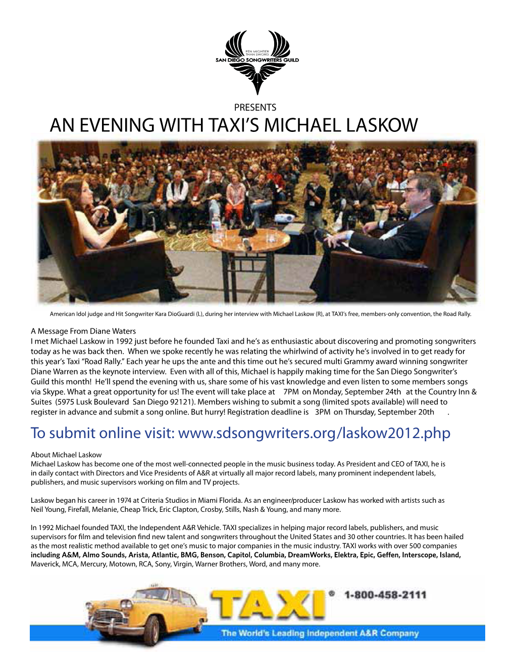 An Evening with Taxi's Michael Laskow