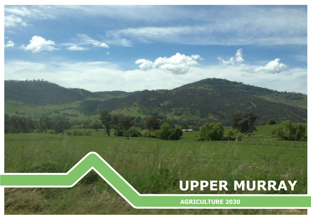 UPPER MURRAY AGRICULTURE 2030 This Document Is One of a Series That Provides Ideas and Concepts for Implementing the UM2030 Community Vision