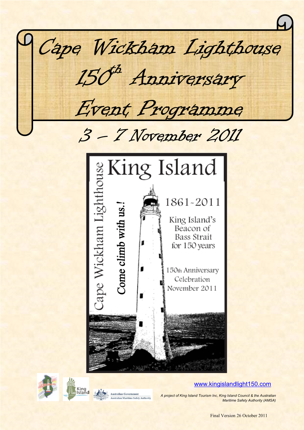 Cape Wickham Lighthouse 150 Anniversary Event Programme
