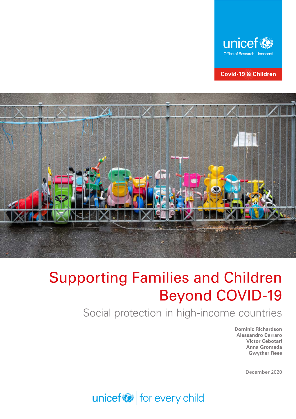 Supporting Families and Children Beyond COVID-19 Social Protection in High-Income Countries