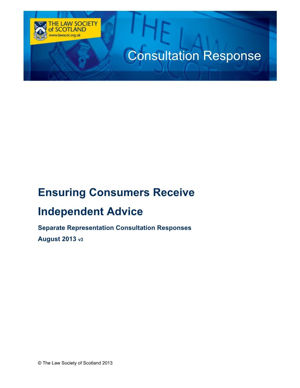 Consultation Response