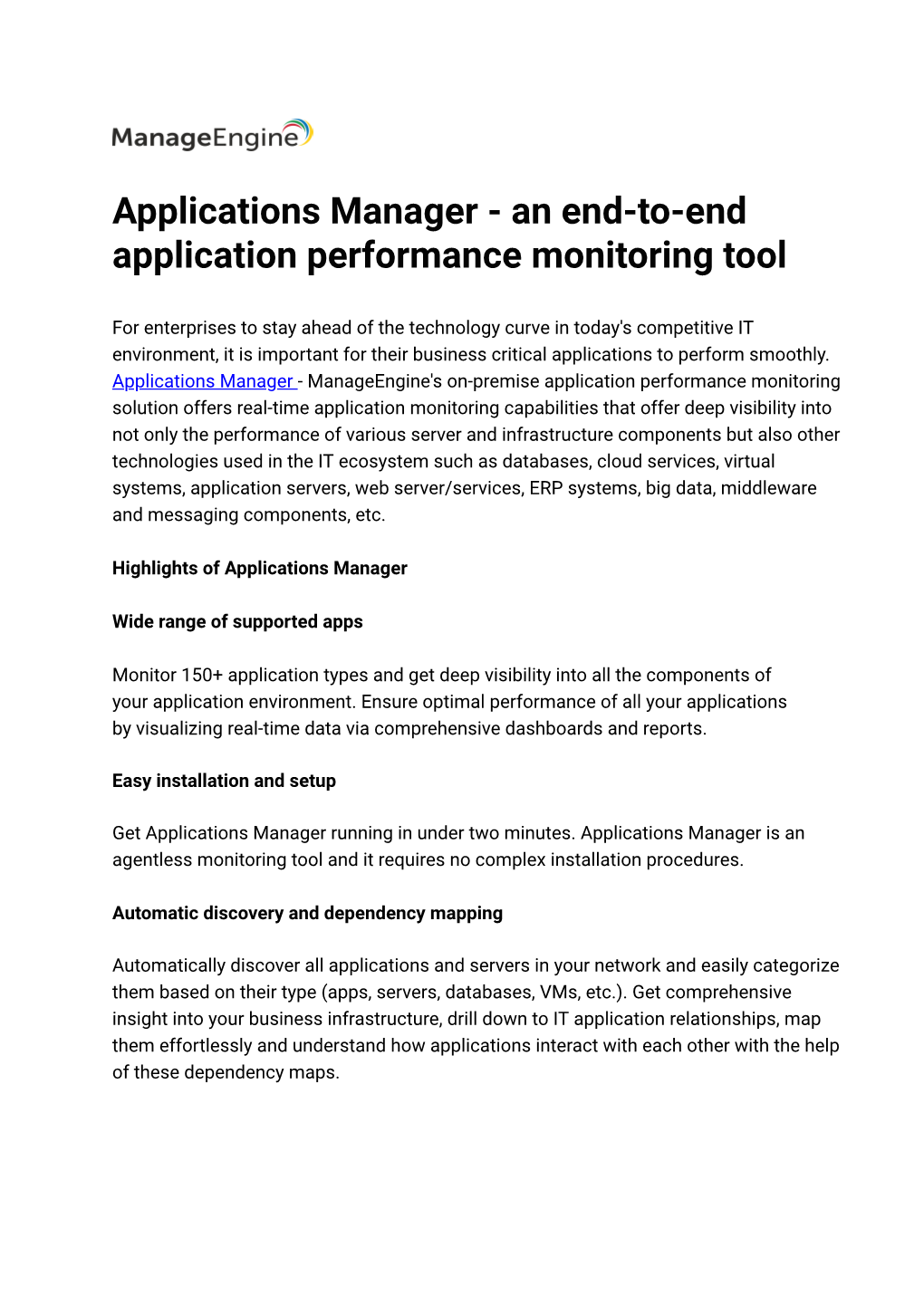 An End-To-End Application Performance Monitoring Tool