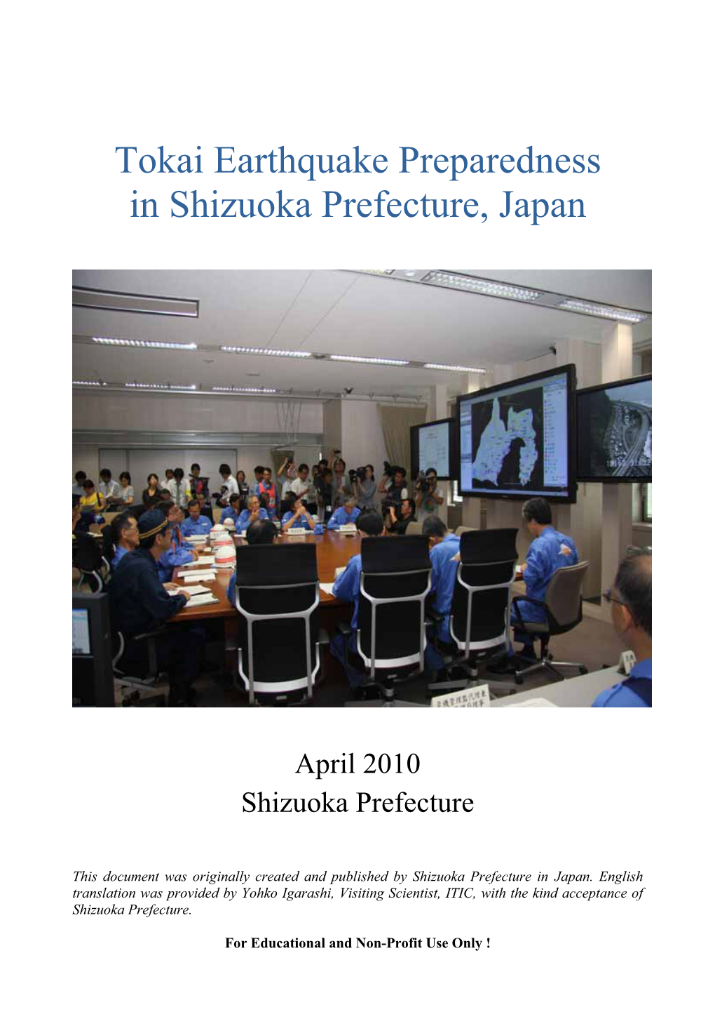 Tokai Earthquake Preparedness in Shizuoka Prefecture, Japan