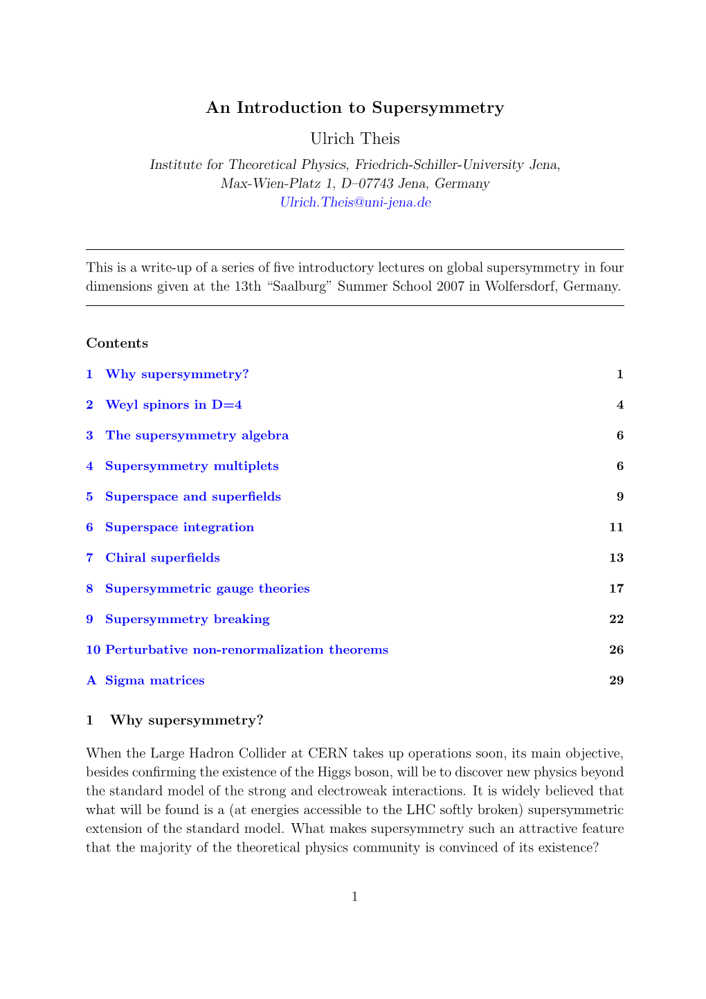 An Introduction to Supersymmetry