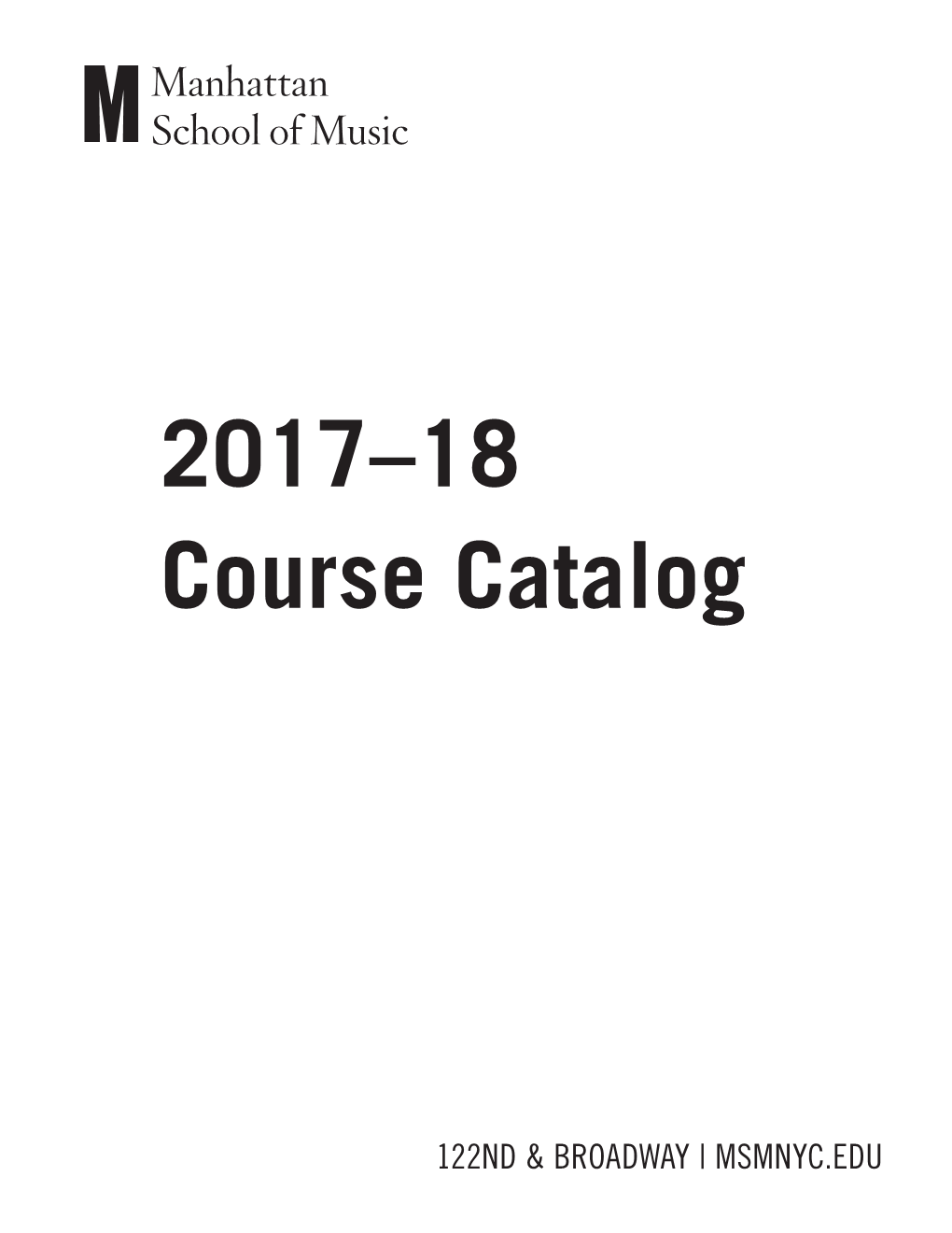 2017–18 Course Catalog