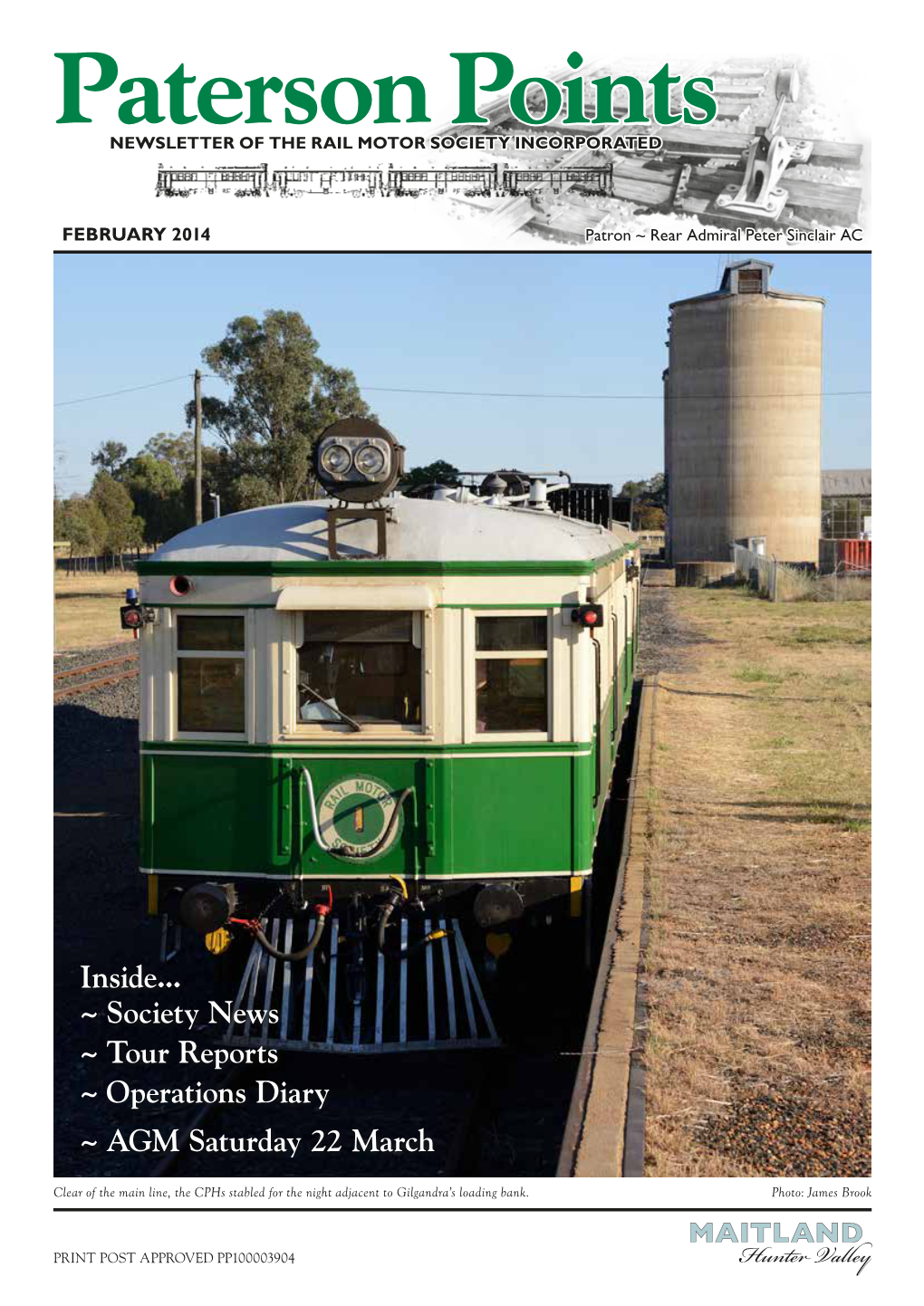 Paterson Points NEWSLETTER of the RAIL MOTOR SOCIETY INCORPORATED