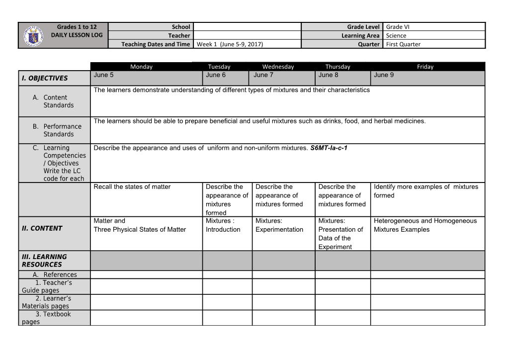 Teaching Dates and Time