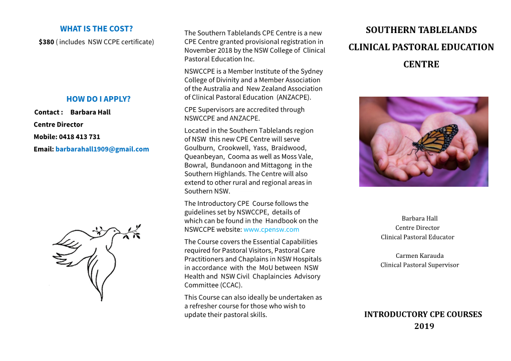 Southern Tablelands Clinical Pastoral Education Centre