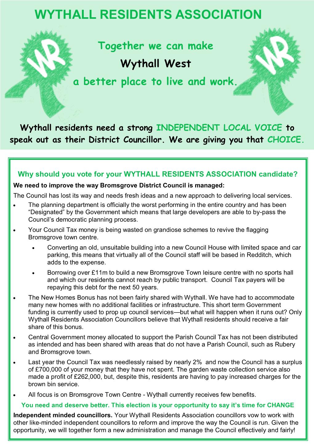 Wythall Residents Association