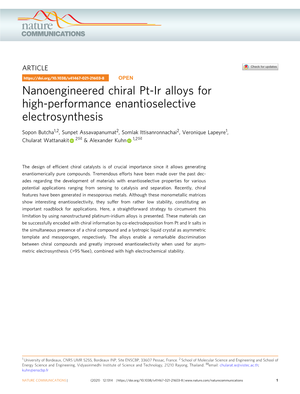 Nanoengineered Chiral Pt-Ir Alloys for High-Performance Enantioselective Electrosynthesis