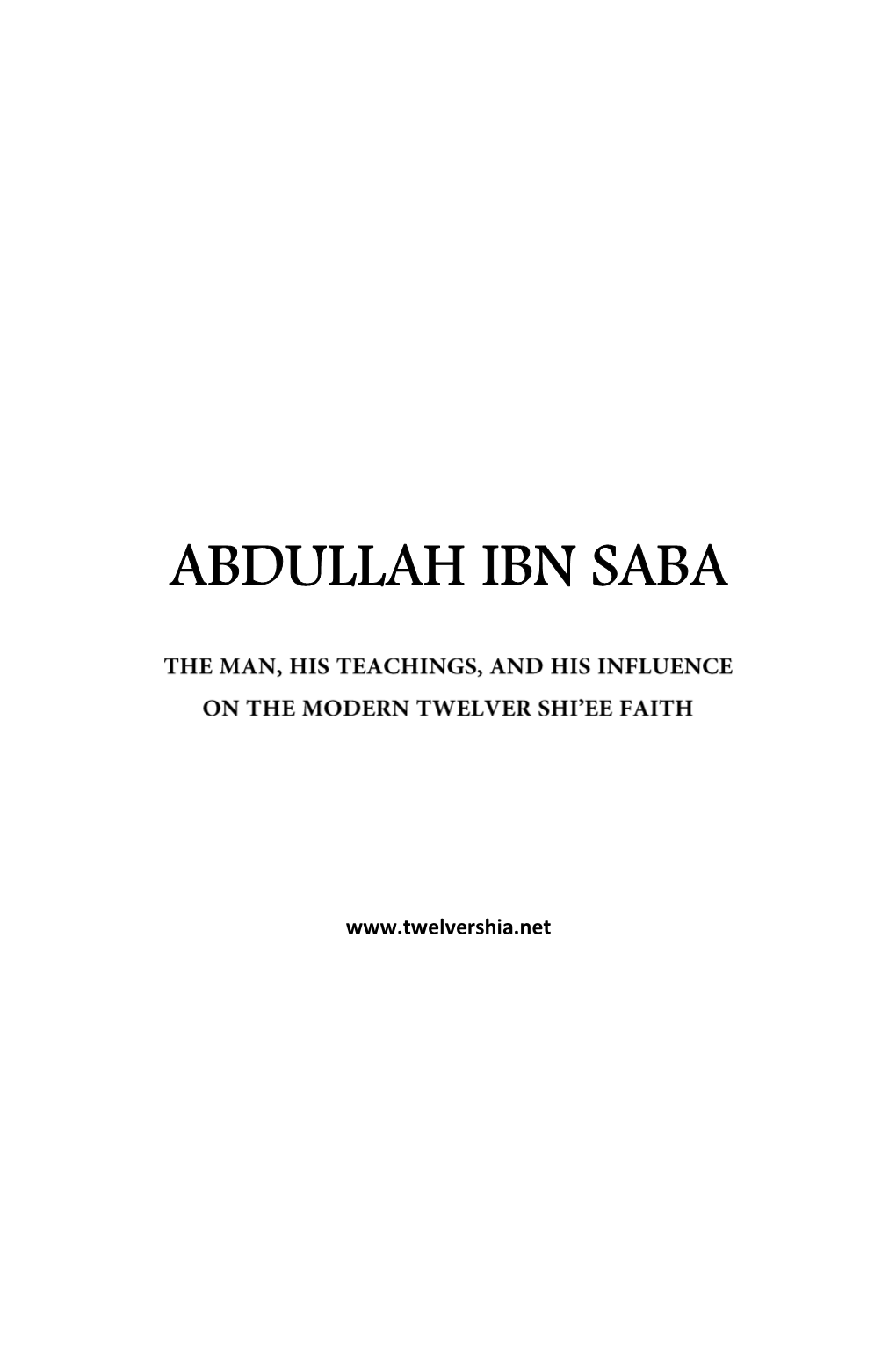 Abdullah Ibn Saba