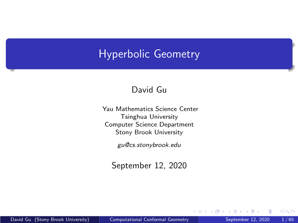 Hyperbolic Geometry