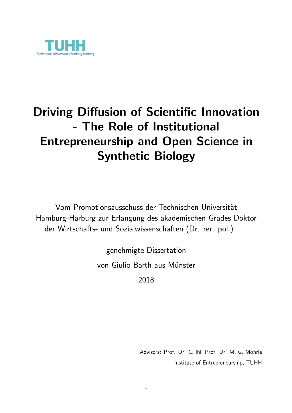 Driving Diffusion of Scientific Innovation