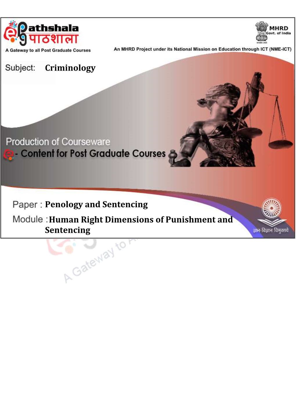 Criminology Penology and Sentencing Human Right