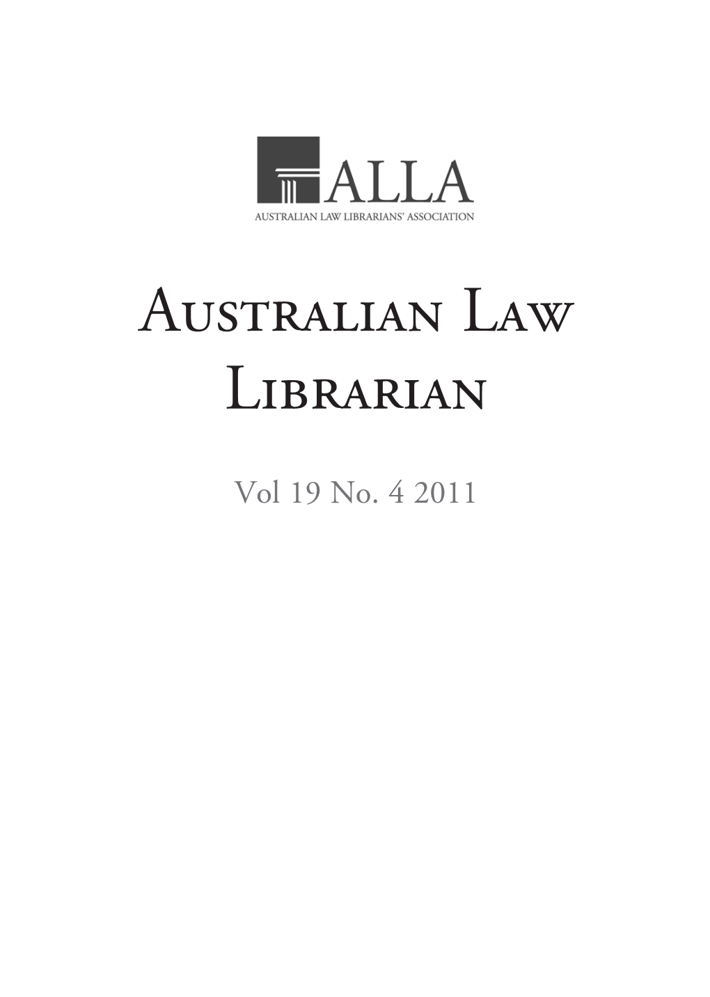 Australian Law Librarian