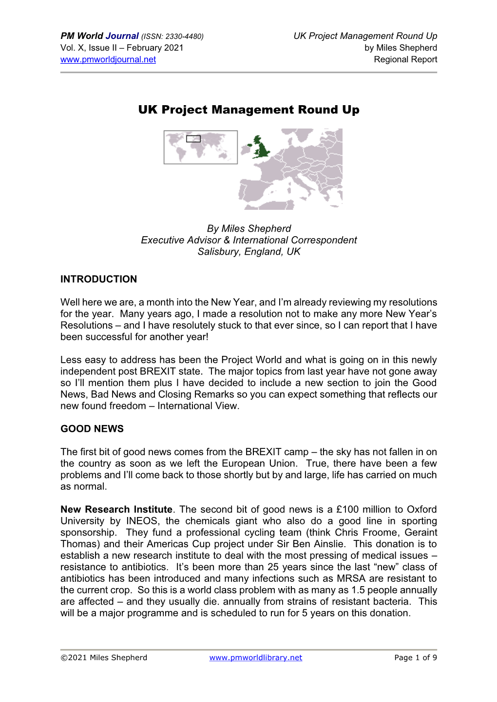 UK Project Management Round up Vol