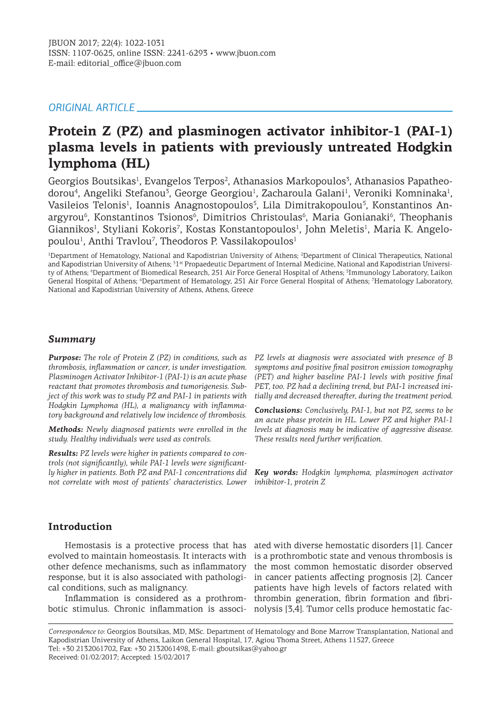 And Plasminogen Activator Inhibitor-1