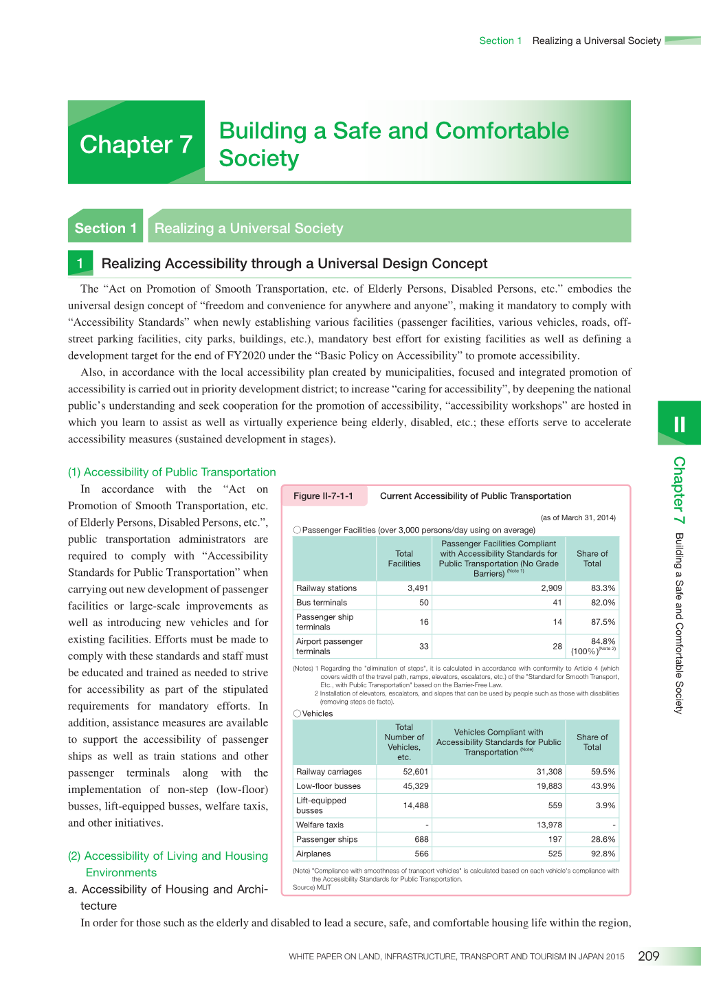 Chapter 7. Building a Safe and Comfortable Society