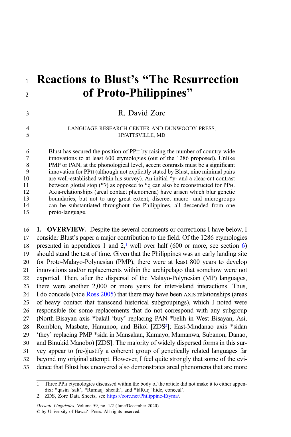 Reactions to Blust's ``The Resurrection of Proto-Philippines''