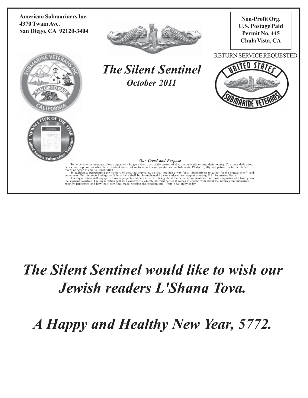 The Silent Sentinel Would Like to Wish Our Jewish Readers L'shana Tova