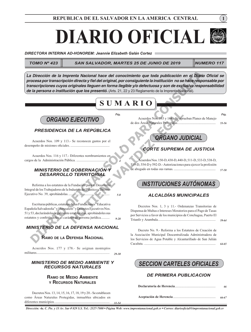 Diario Oficial 25 De Junio 2019.Indd