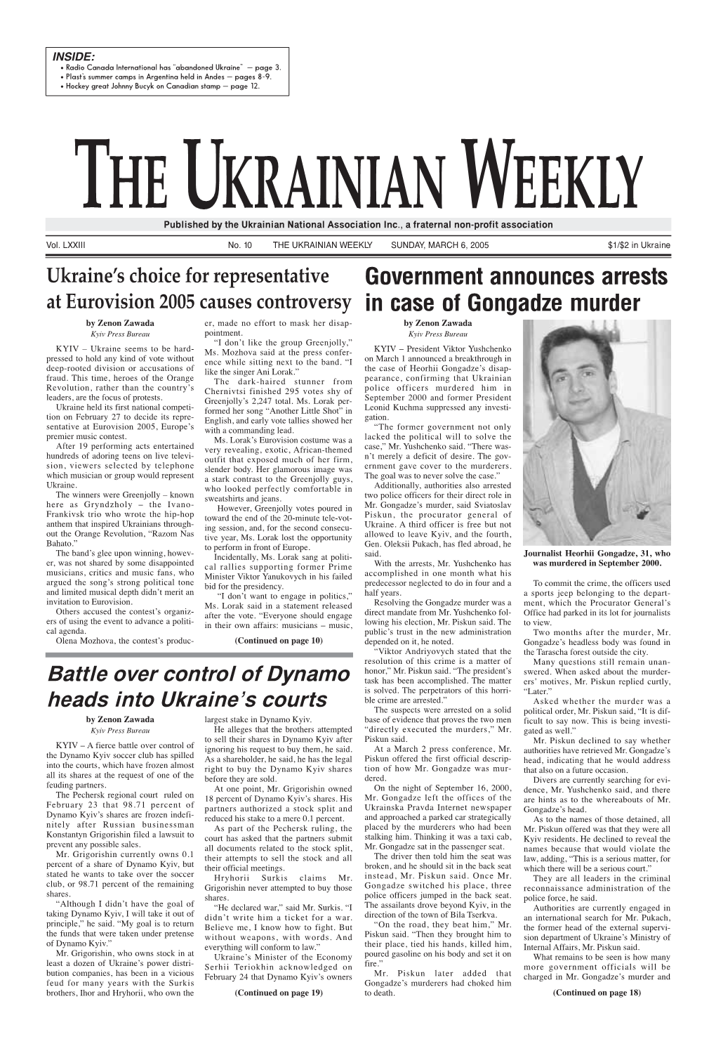 The Ukrainian Weekly 2005, No.10