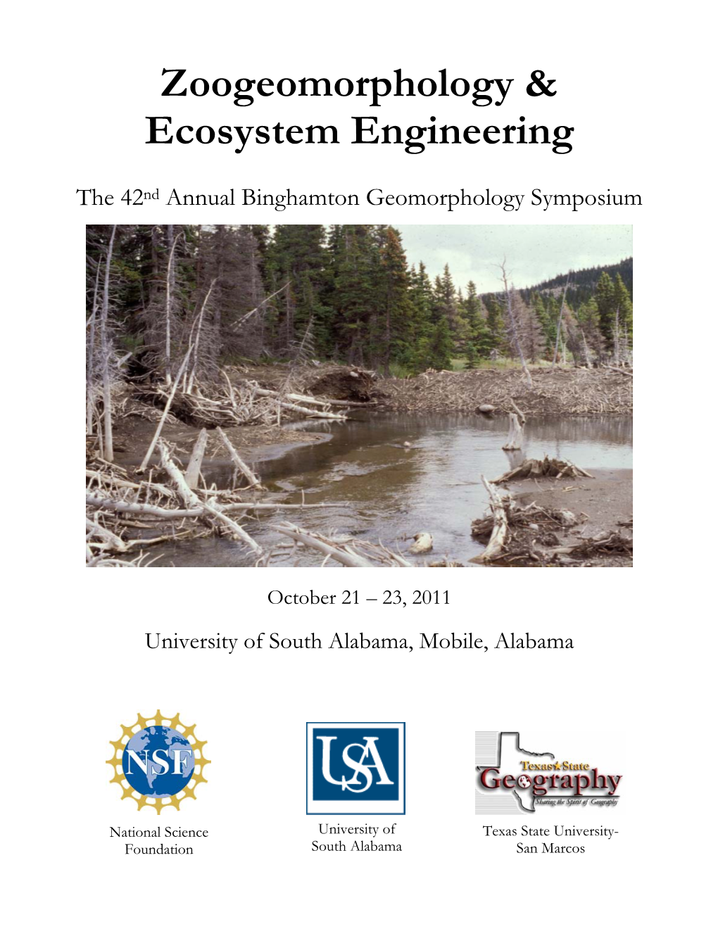 Zoogeomorphology & Ecosystem Engineering