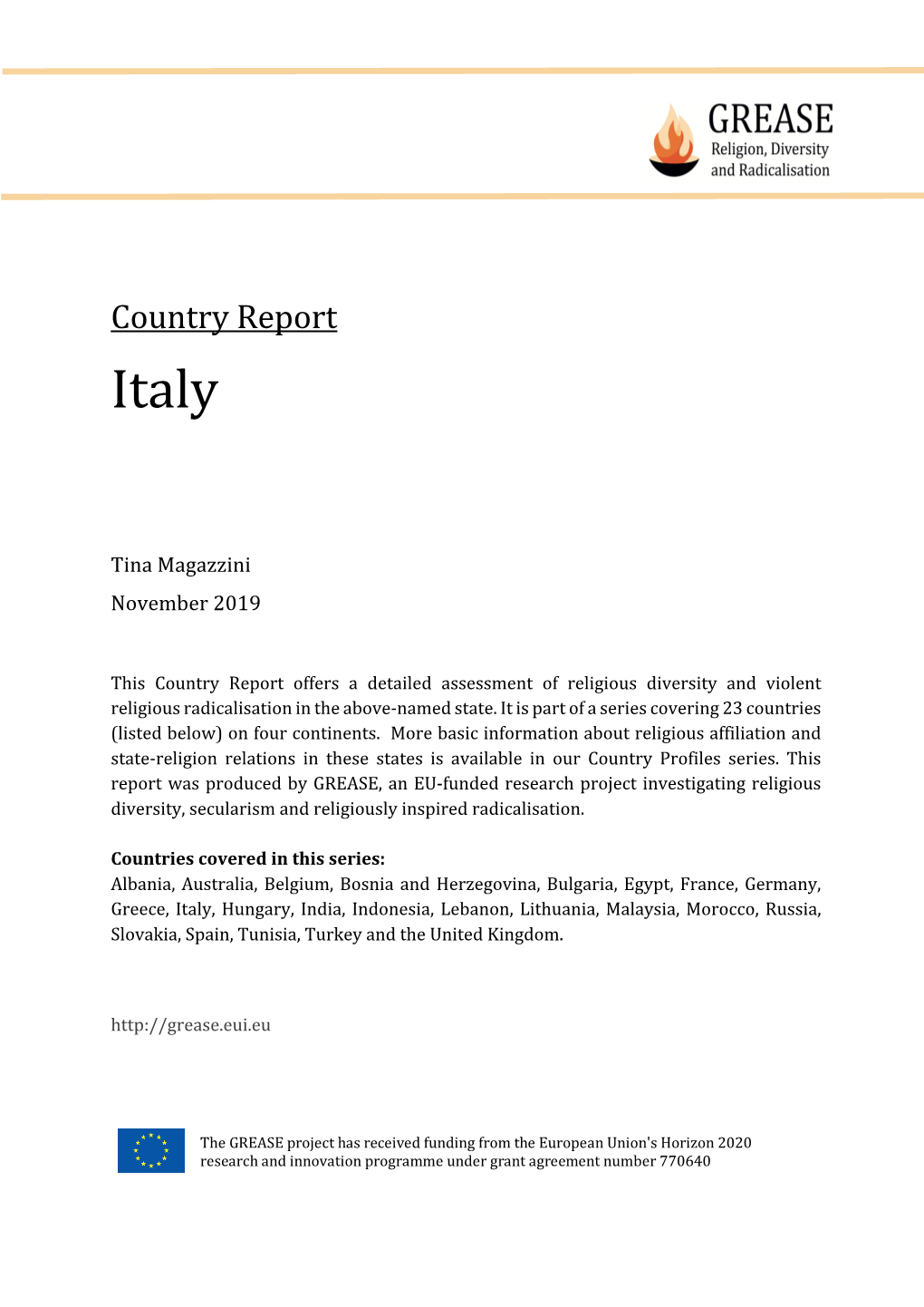 Italy Report