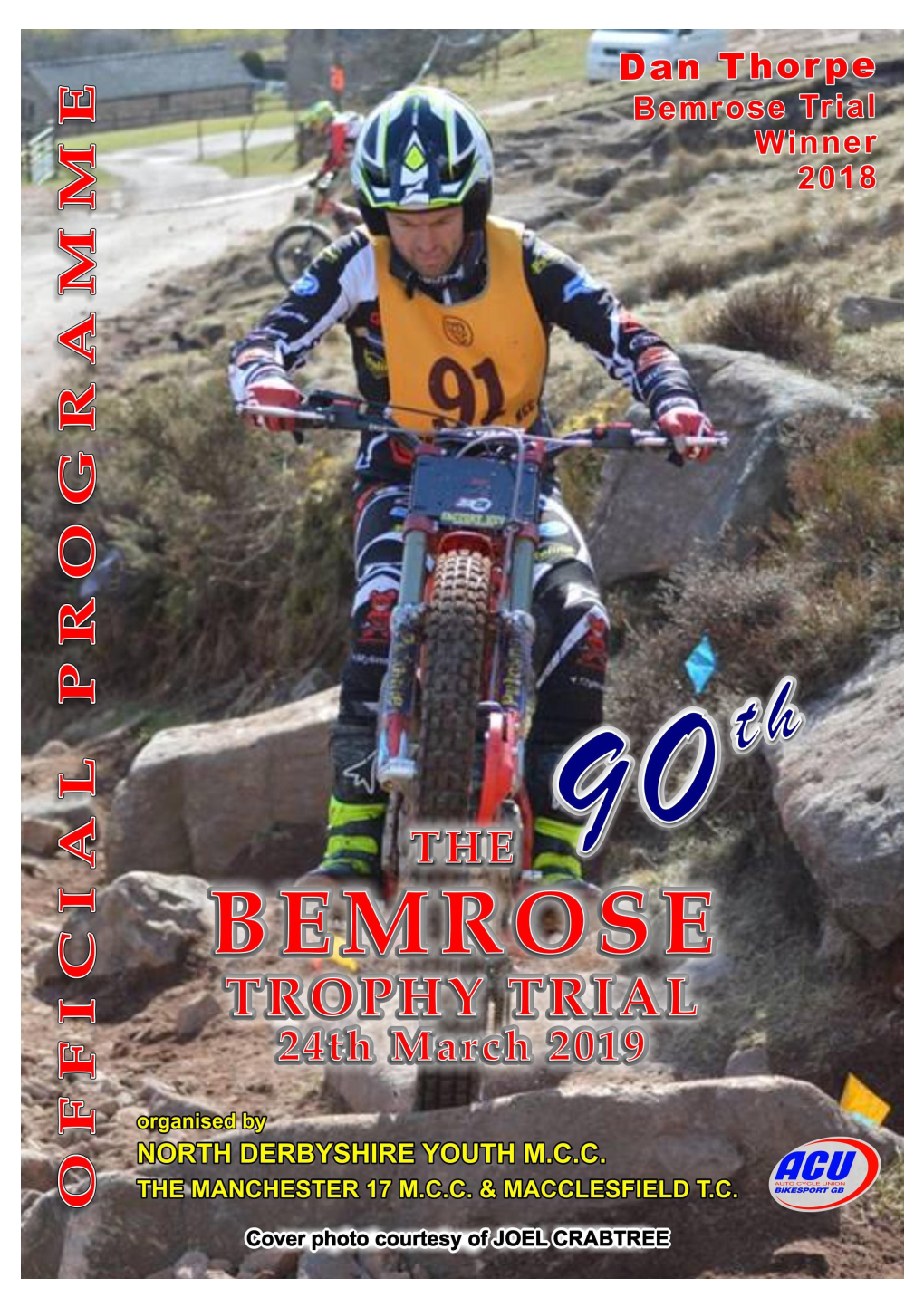 THE 90TH BEMROSE TROPHY TRIAL 9.00Am Sunday 24Th March 2019 Haslin Farm, Nr