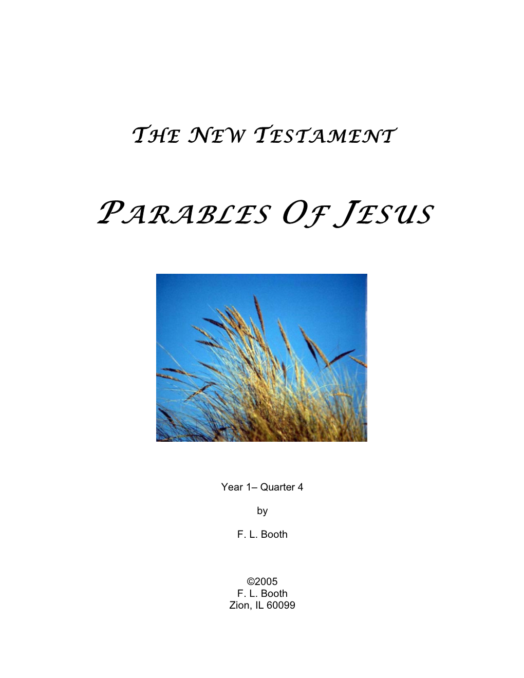 The Parables of Jesus