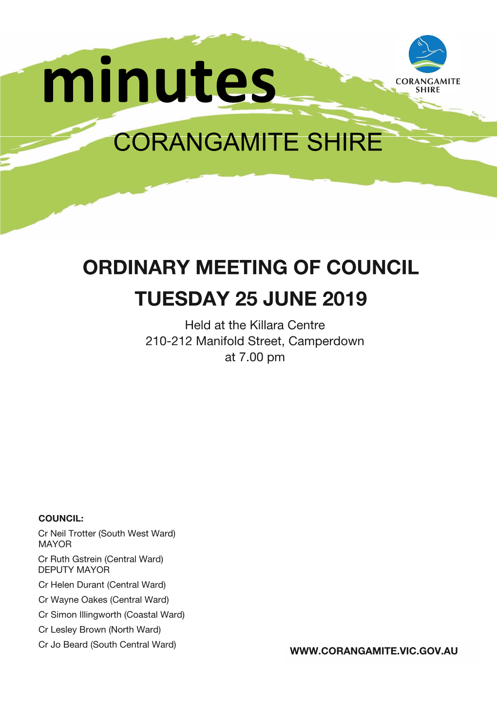 Minutes of Ordinary Council