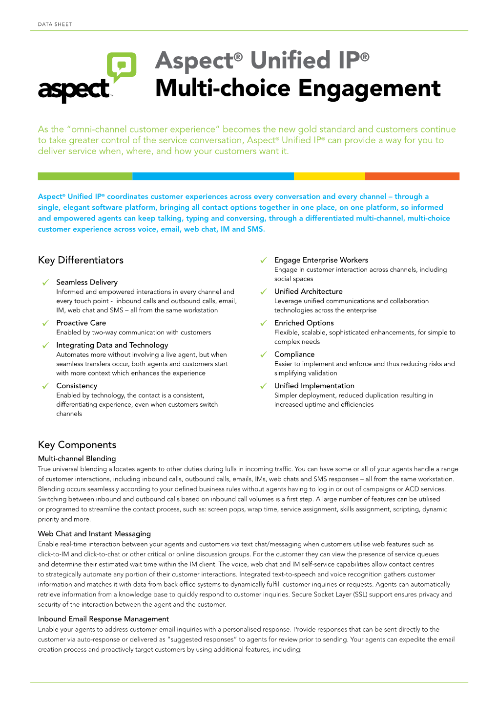 Aspect® Unified IP® Multi-Choice Engagement